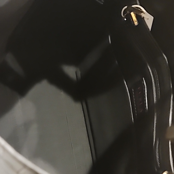 Furla Black Leather Crocodile Embossed Handbag - Picture 3 of 11